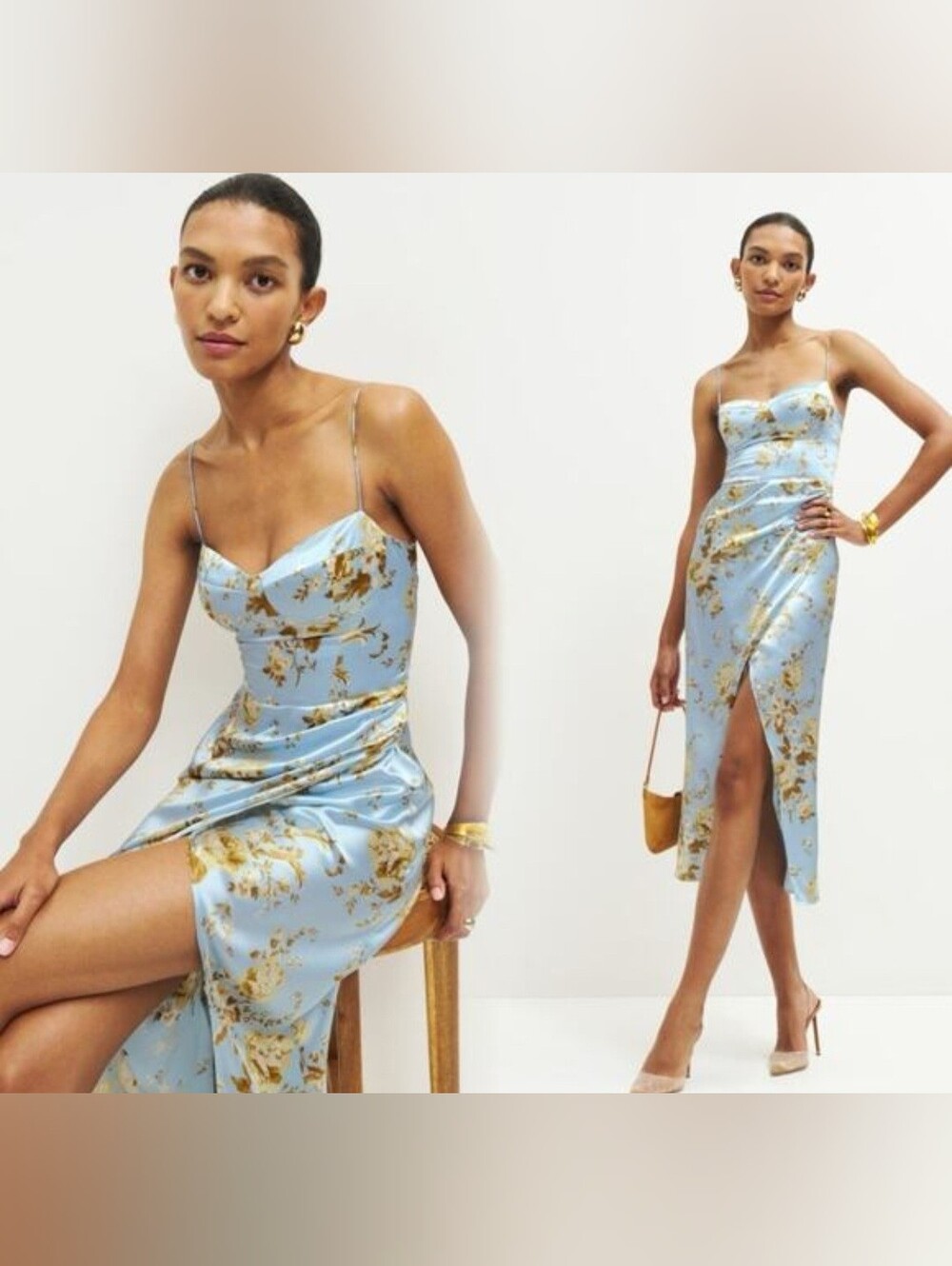 Reformation Marguerite Silk Dress